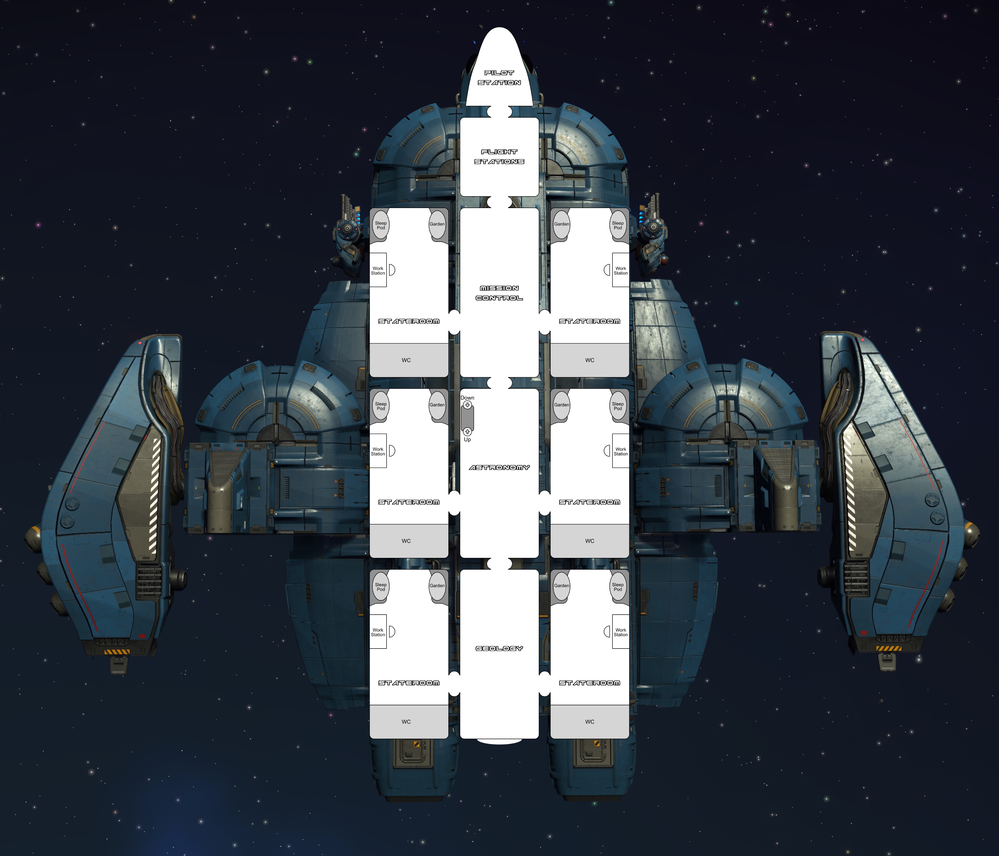 front view of the ship